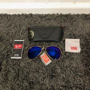 Ray Ban Aviator Purple/Blue Lens G-15 Sunglasses